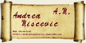 Andrea Miščević vizit kartica